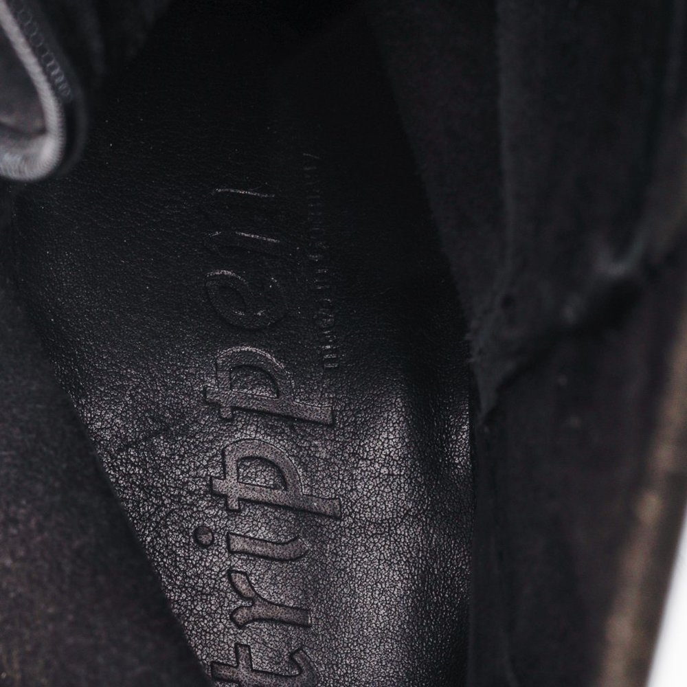 Trippen Happy Freak Black Leather Block Boots - Picture 10 of 11